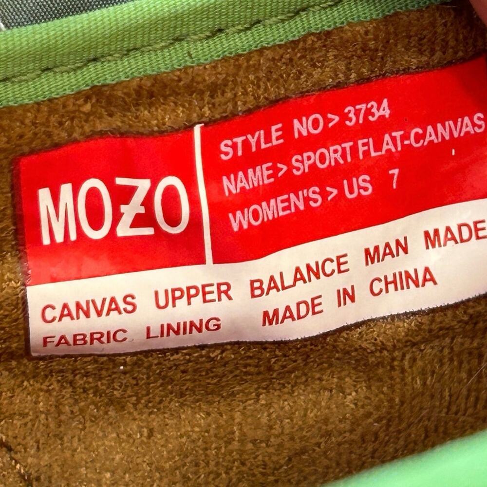 Mozo Sport Flat Shoe Womens Size 7 Comfort Green Slip Ons Travel #3734 Canvas - Picture 12 of 13